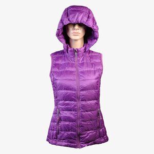 WEATHERPROOF Women's Hooded Puffer Vest, M